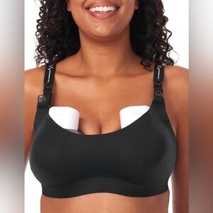 Momcozy Black Pumping Bra Wearable Breast Pump, Nursing & Pumping Hands Free XL